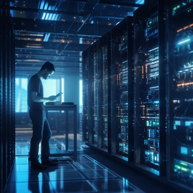 Serverraum eines Unternehmens, Sinnbild für Datenschutz in der IT